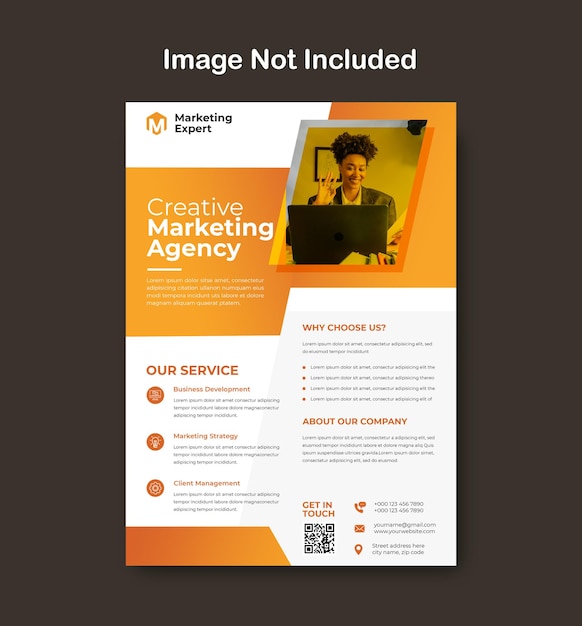 Creative and business flyer template PSD