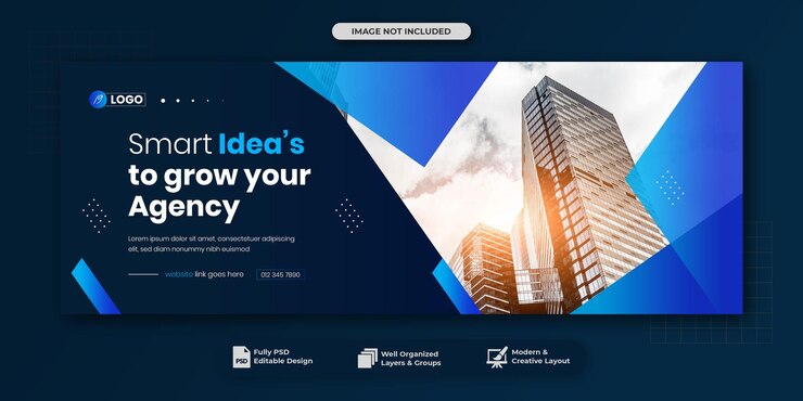 PSD creative business social media facebook cover banner template