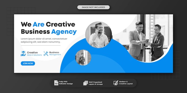 PSD creative business social media facebook cover banner template