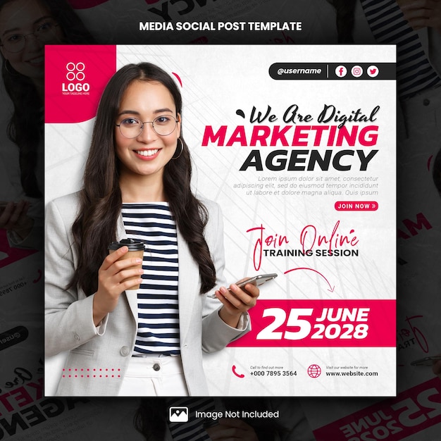 Креативные бизнес-решения Media Social Post Template
