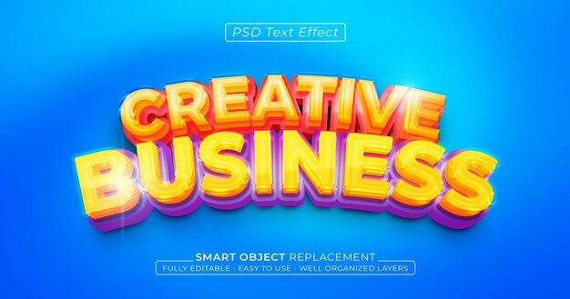 creative business text effect editable 3d style
