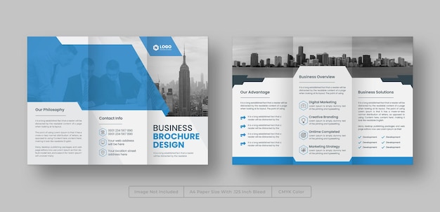 Creative business trifold brochure template