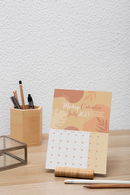 Design creativo del mockup del calendario