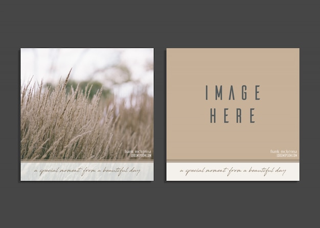 PSD creative card template with image