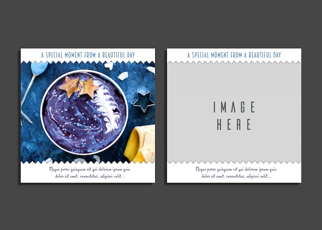 Creative card template with image