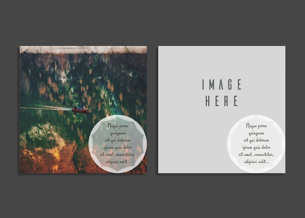 creative card template with image
