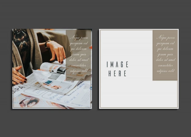 Creative card template with image