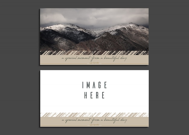 PSD 美しい写真デザインのクリエイティブカード