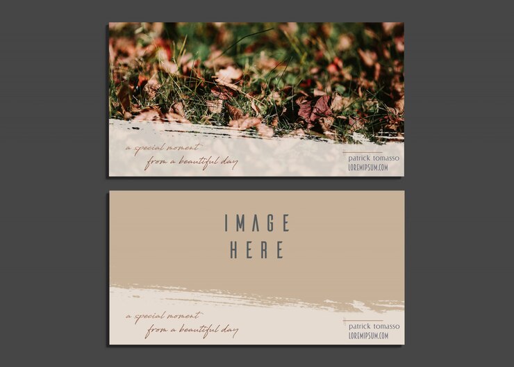 PSD creative card with beautiful photography design