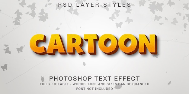 Creative cartoon 3d editable text style effect