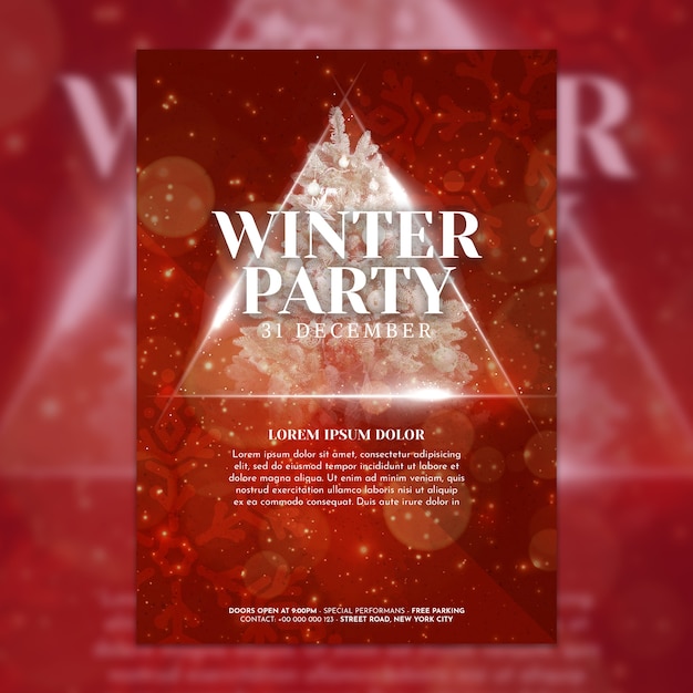 Creative christmas party cover template