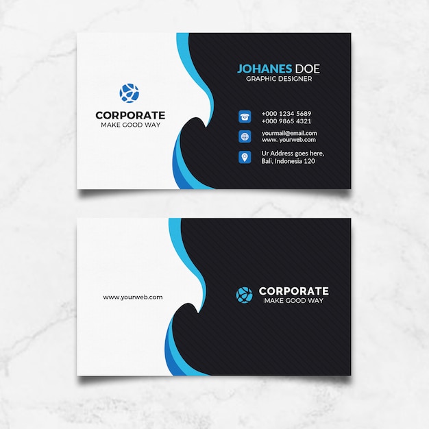 Creative clean business card