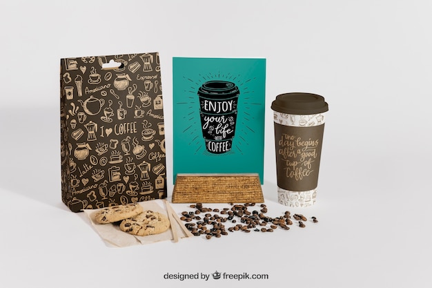 PSD creativo coffee mockup