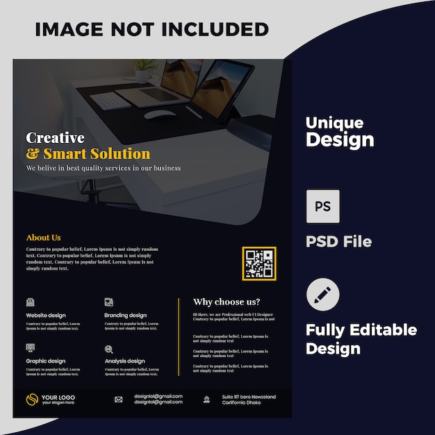 PSD creative company flyer design psd template