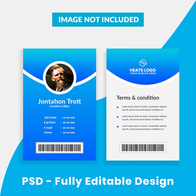 Creative company id card template