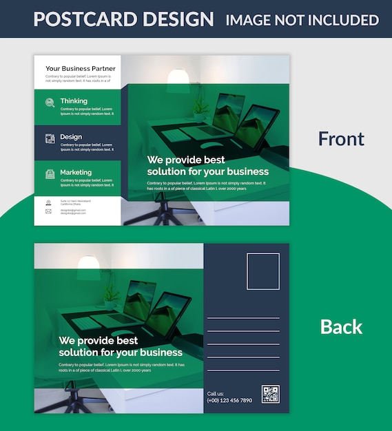 PSD creative company postcard design psd template