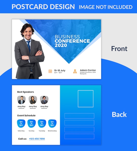 PSD creative company postcard design psd template