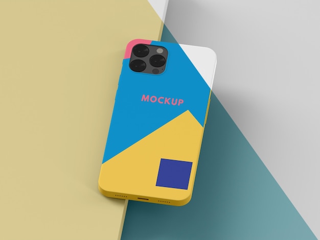 PSD creative composition of phone case mock-up