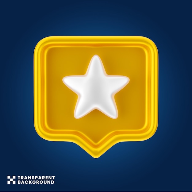 Creative Concept of 3D render star rating icon element for scene generator