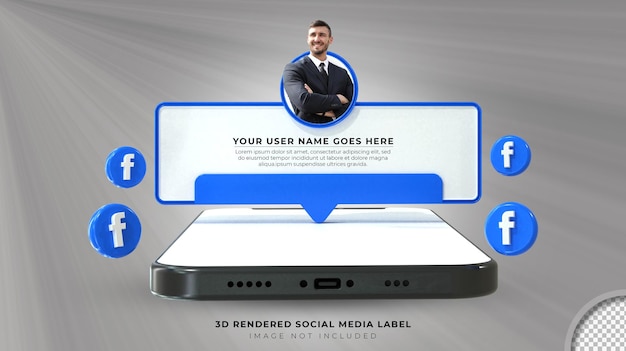 PSD creative concept connect us on facebook for social media lower third 3d design snapchat template