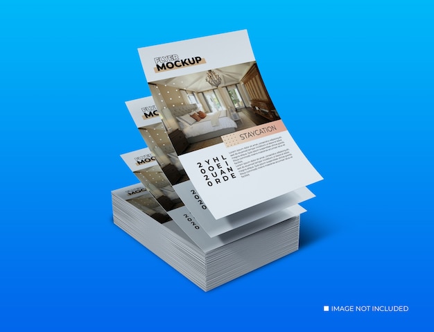 Mockup di concept creativi di flyer