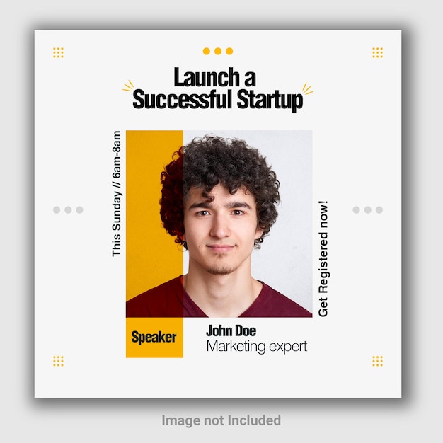 creative concept social media instagram post for digital marketing promotion template
