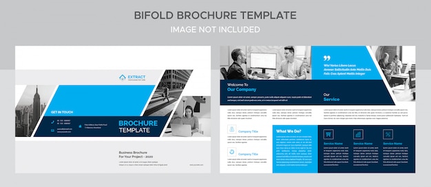 PSD creative corporate bifold brochure