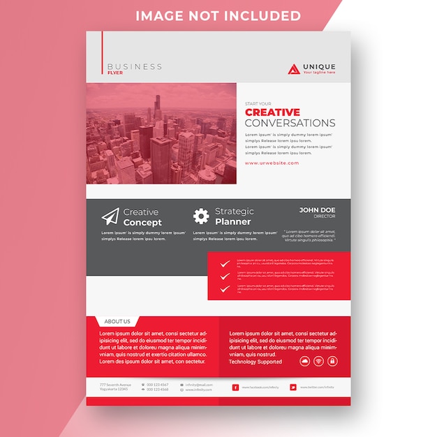 PSD creative corporate flyer template