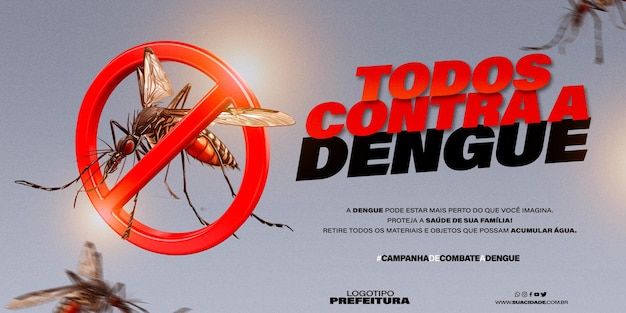 PSD campagna creativa di prevenzione della dengue epidemia di malattie da zanzare post