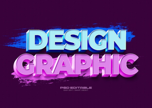 Creative Design Graphic 3d Text Style Effect Template