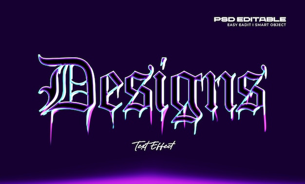 Creative Designs 3d text style effect template