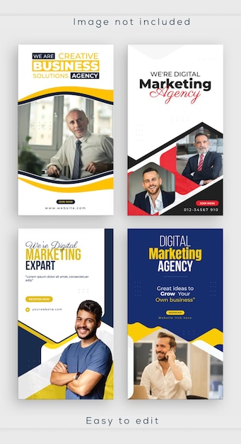 creative digital marketing instagram story template business ads promotions social media branding