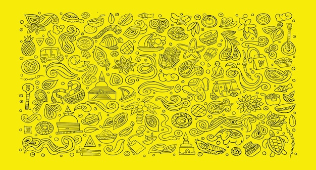 PSD Креативная иллюстрация doodle