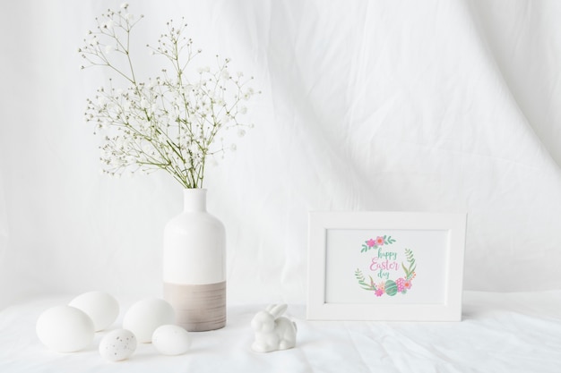 creative easter mockup composition
