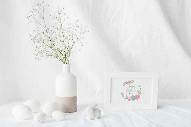 Creative easter mockup composition