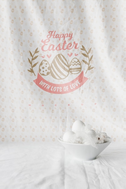 Creative easter mockup composition