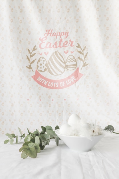 PSD creative easter mockup composition