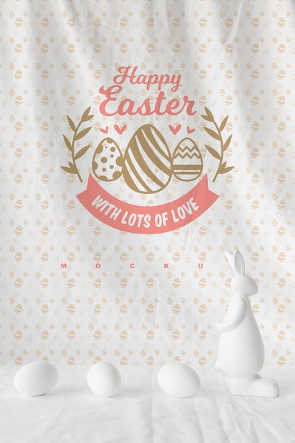 Creative easter mockup composition