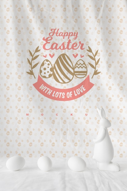 Composizione di mockup di pasqua creativa