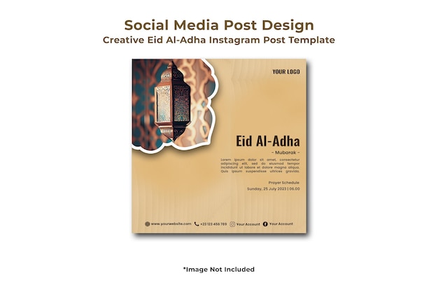 Creative eid aladha instagram post template