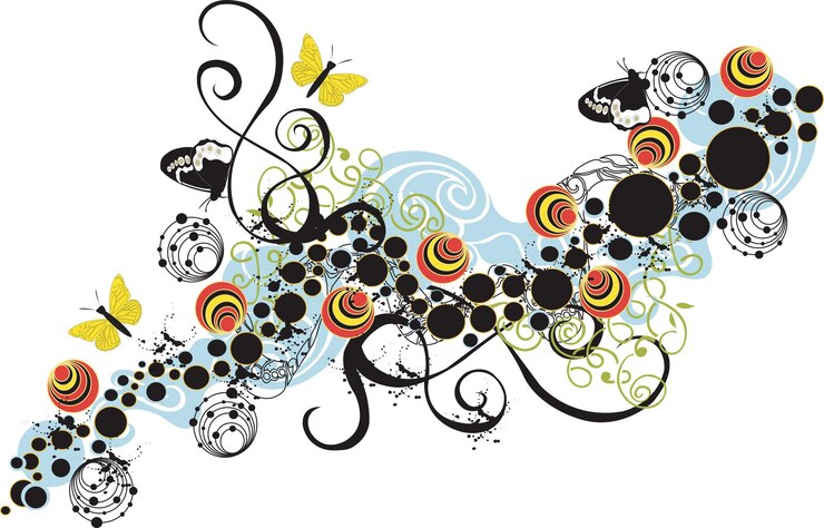 PSD creative elegant floral design