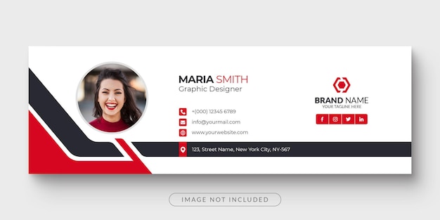 PSD creative email signature or email footer and personal facebook cover template