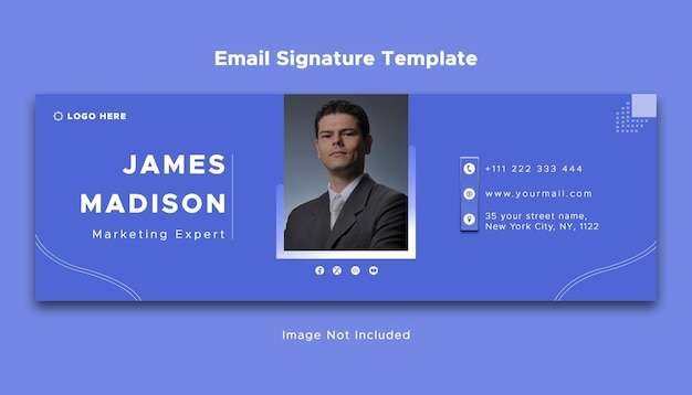 Creative email signature template