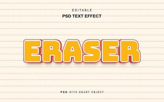 creative eraser text effect