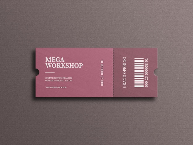 PSD mockup di biglietti per eventi creativi