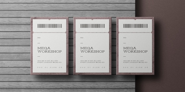 Creative event ticket mockup