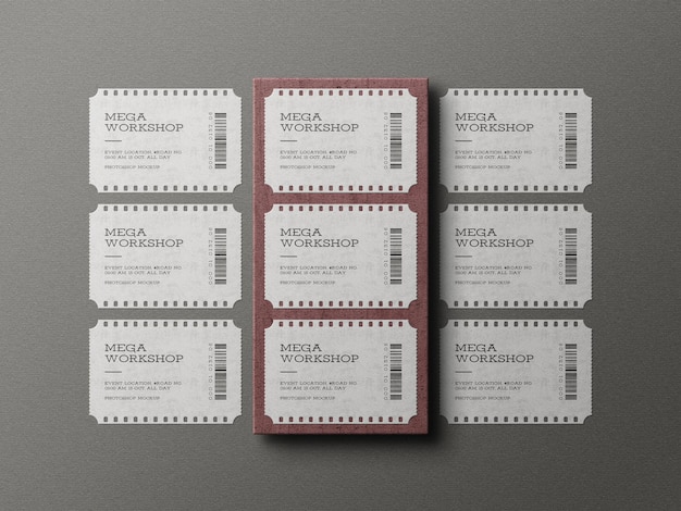 PSD creative event ticket mockup