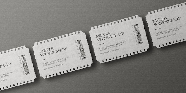 Creative event ticket mockup