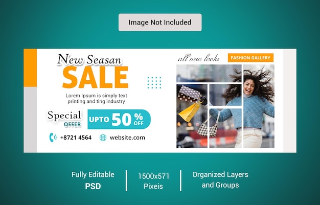 Creative fashion sale banner template design