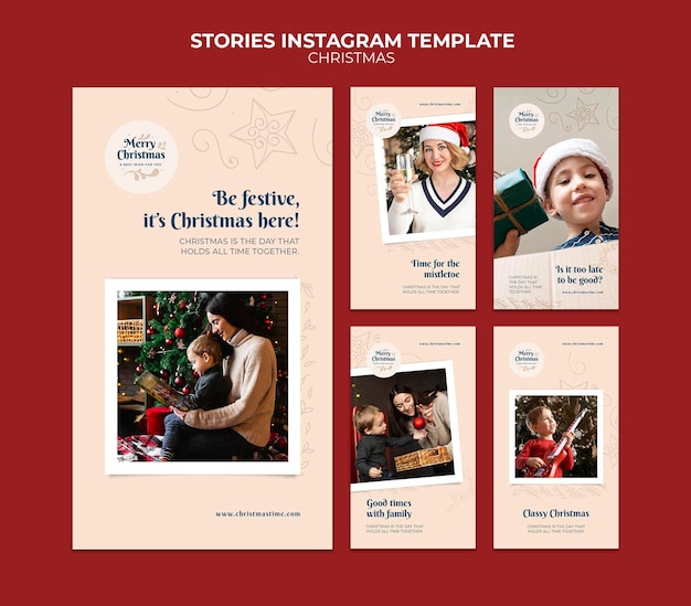 Creative festive christmas ig stories pack